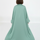 Green Premium 3-Piece Kids Abaya Set – Lightweight Harir Maqsood Modest Wear for Girls