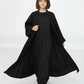 Black Premium 3-Piece Kids Abaya Set – Lightweight Harir Maqsood Modest Wear for Girls