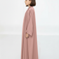 Pink Premium 3-Piece Kids Abaya Set – Lightweight Harir Maqsood Modest Wear for Girls