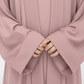 Pink Premium 3-Piece Kids Abaya Set – Lightweight Harir Maqsood Modest Wear for Girls