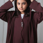Kids Abaya With Sheila I Elegant Brown Barbie Crepe Modest Wear for Girls