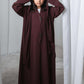 Kids Abaya With Sheila I Elegant Brown Barbie Crepe Modest Wear for Girls