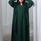 Kids Abaya With Sheila I Elegant Green Barbie Crepe Modest Wear for Girls