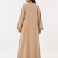Minimalist Scalloped Trim & Open Front with Headscarf