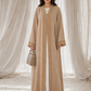 Minimalist Scalloped Trim & Open Front with Headscarf