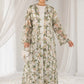 Net Floral Abaya with Headscarf – Elegant, Modest, Luxury Women’s Abaya for Special Occasions