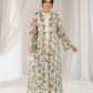 Net Floral Abaya with Headscarf – Elegant, Modest, Luxury Women’s Abaya for Special Occasions