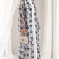 Net Floral Abaya with Plain Chiffon Headscarf – Elegant, Modest, Luxury Women’s Abaya for Special Occasions