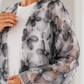 Net Floral Abaya with Plain Chiffon Headscarf – Elegant, Modest, Luxury Women’s Abaya for Special Occasions