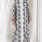 Net Floral Abaya with Plain Chiffon Headscarf – Elegant, Modest, Luxury Women’s Abaya for Special Occasions
