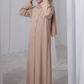 Tan Shade Kids Abaya with Matching Hijab for Girls Korean Nida Fabric Modest Islamic Dress 9 Colors Available