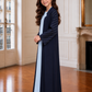 Navy Blue Girls Abaya with Sky Blue Inner Dress | Kids Modest Wear