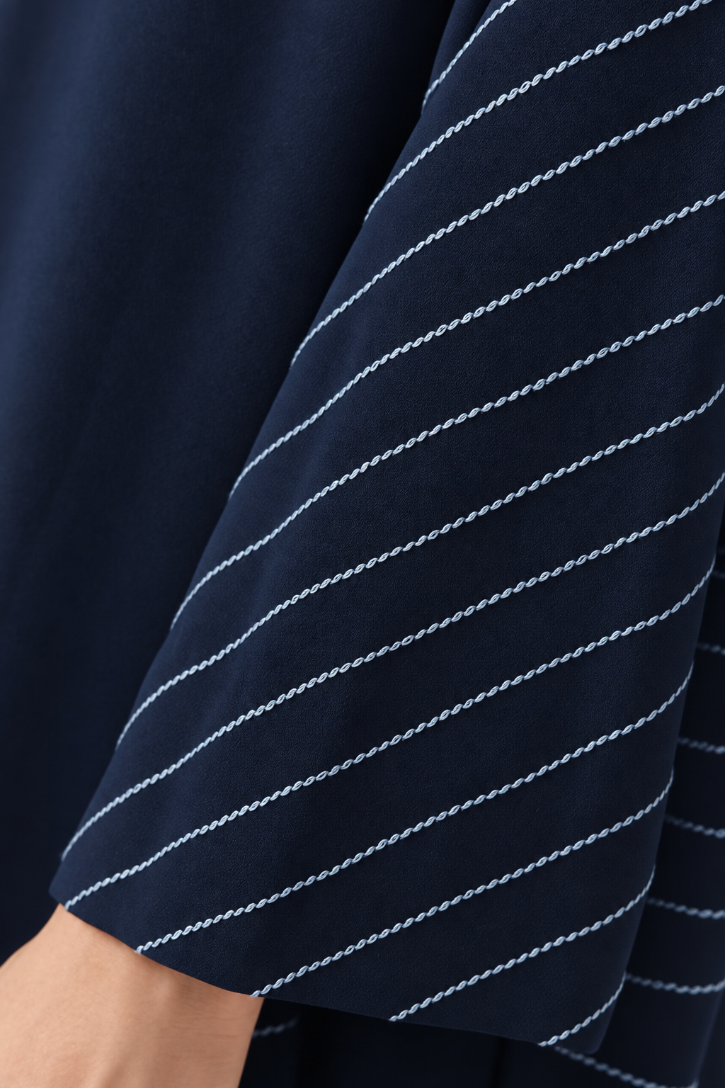 Navy Blue Girls Abaya with Sky Blue Inner Dress | Kids Modest Wear