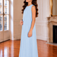 Navy Blue Girls Abaya with Sky Blue Inner Dress | Kids Modest Wear