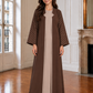 Chocolate Brown Girls Abaya with Beige Inner Dress & Matching Hijab | Kids Abaya UAE