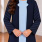 Navy Blue Girls Abaya with Sky Blue Inner Dress | Kids Modest Wear