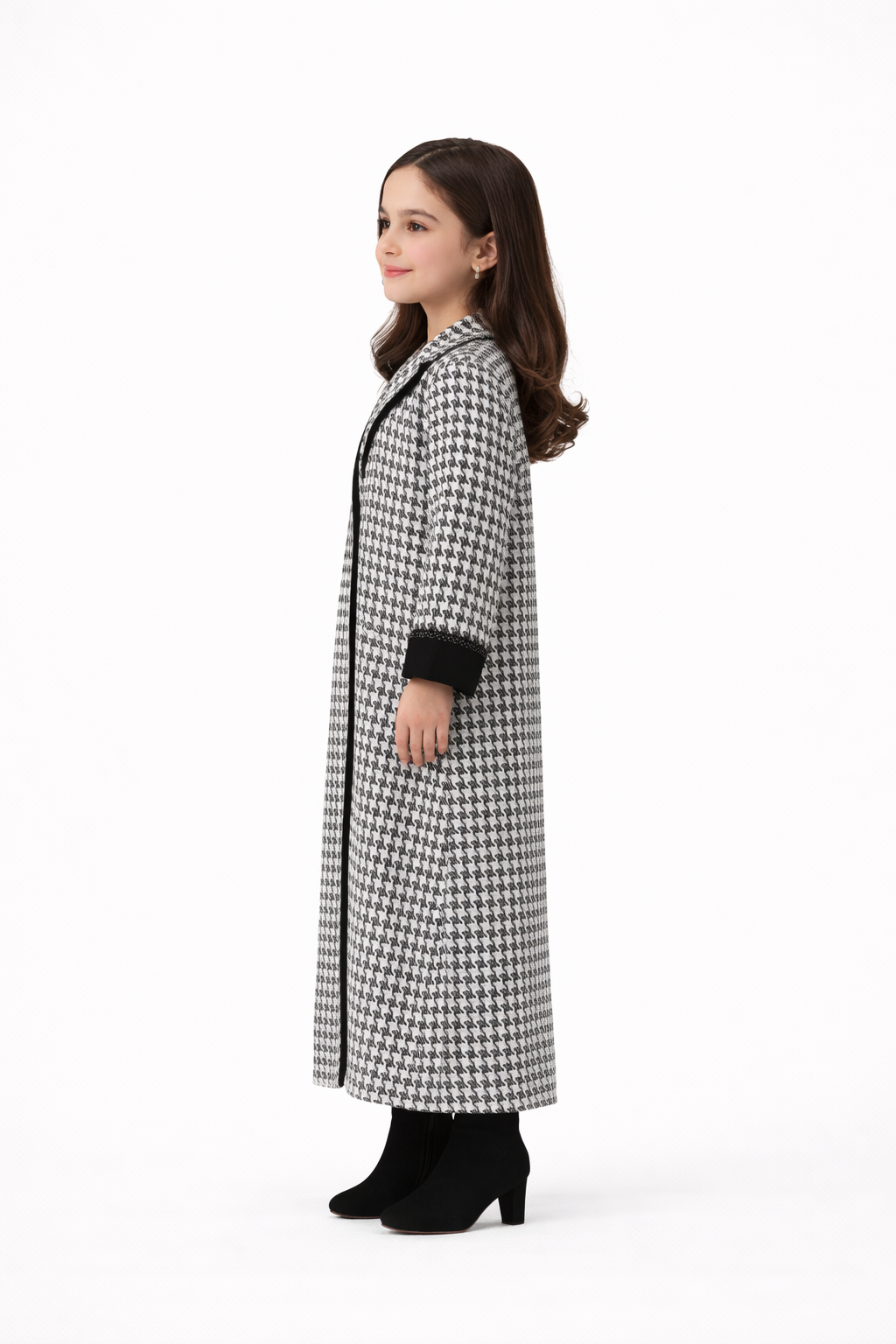 Mini Me Collection Elegant Kids Abaya – Premium Tweed Long Modest Dress
