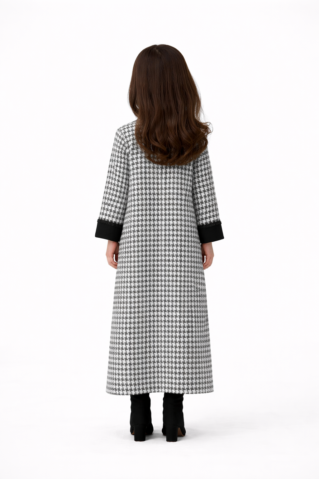 Mini Me Collection Elegant Kids Abaya – Premium Tweed Long Modest Dress