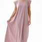 Dusty Mauve Nida under abaya dress, front view