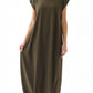 Olive Nida under abaya dress, front view