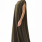 Olive Nida under abaya dress, side view