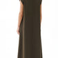 Olive Nida under abaya dress, back view