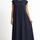 Navy Blue Nida under abaya dress, front view