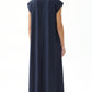 Navy Blue Nida under abaya dress, back view