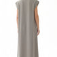 Sage Green Nida under abaya dress, back view