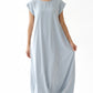 Sky Blue Nida under abaya dress, front view