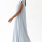 Sky Blue Nida under abaya dress, side view