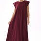 Maroon Nida under abaya dress, front view