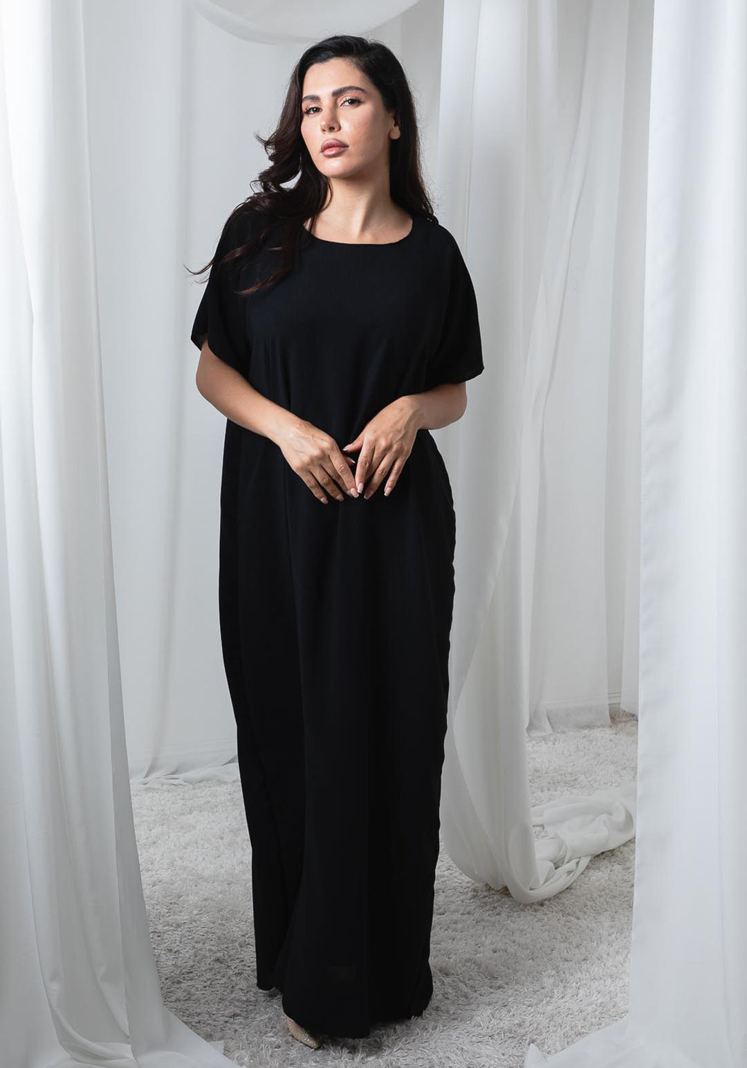Modest Wear | New Arrival | UAE | Black CEY Fabric Inner Slip Dress for Abaya Modest Wear | New Arrival | UAE | Black CEY Fabric Inner Slip Dress for Abaya