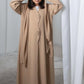 Kids Abaya With Sheila I Elegant Beige Barbie Crepe Modest Wear for Girls