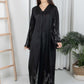 Black Self-Print Abaya with Sheila