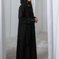 Kids Abaya With Sheila I Elegant Black Barbie Crepe Modest Wear for Girls