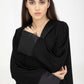 Elegant Black Lapel Abaya - Perfect for Office & Meetings