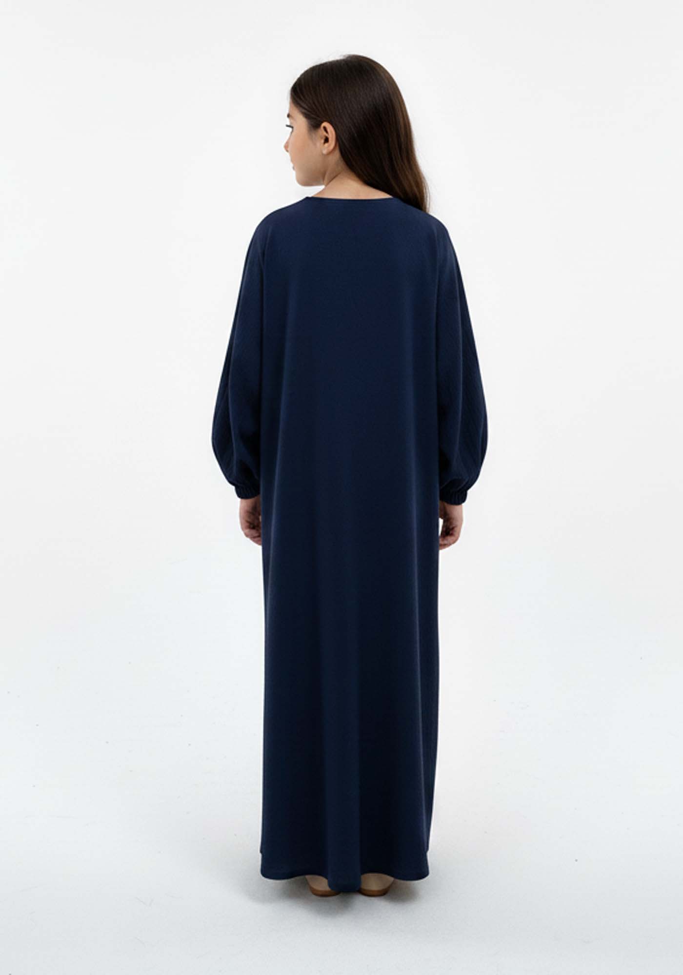 Kids Harir Maqsood Prayer Abaya I Midnight Navy