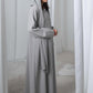 Kids Abaya With Sheila I Elegant Navy Blue Barbie Crepe Modest Wear for Girls