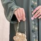 Hand-Embroidered Green Barbie Crepe Abaya with Headscarf | Made in UAE