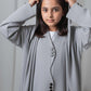 Kids Abaya With Sheila I Elegant Navy Blue Barbie Crepe Modest Wear for Girls