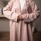 Pink Barbie Crepe Abaya with Matching Sheila for Office and Meetings