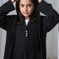 Kids Abaya With Sheila I Elegant Black Barbie Crepe Modest Wear for Girls