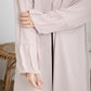 Pink Korean Nida Abaya with Frilled Cuffs