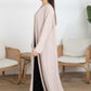 Pink Korean Nida Abaya with Frilled Cuffs