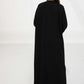 Elegant Black Lapel Abaya - Perfect for Office & Meetings