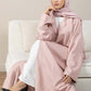 Pink Barbie Crepe Abaya with Matching Sheila for Office and Meetings