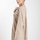 Front Open  Multicolor Thread Linen Beige Abaya