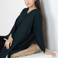 Nida Fabric Color Block Abaya with Stylish Side Frills