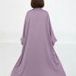 Purple Premium 3-Piece Kids Abaya Set – Lightweight Harir Maqsood Modest Wear for Girls